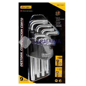 LLAVE TORX CORTAS 9PZ UYUSTOOLS DEC901 C8