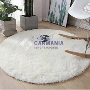 ALFOMBRA REDONDA BLANCA 120CM FM-03132
