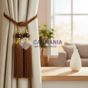 LAZO DECORATIVO SIMPLE P/CORTINA 2 COLORES 2PZ.