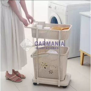 RACK 2 CANASTOS C-RUEDAS 6510