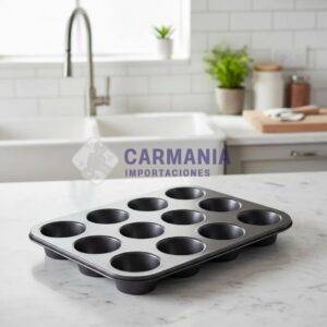 MOLDE PARA 12 MUFFINS  35*26*2.5 CM REF8104 I11