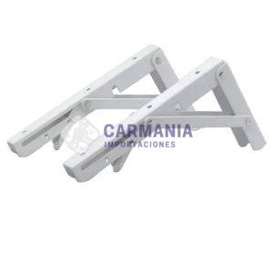 MENSULA RETRACTIL 10" 2PZ BLANCA C/TACO Y G-7728-2