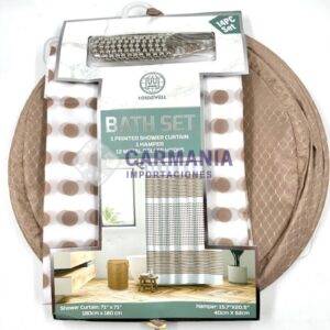 CORTINA DE BAÑO C/ARG METAL CESTO 180CM 038 G7230