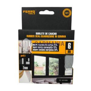 BURLETE DE GOMA 9MMX2MMX6MTS GRIS 201286 G-8507