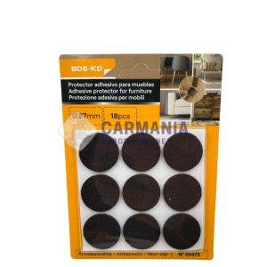 FIELTRO DE GOMA 27MM 18PZS MARRON G-8515