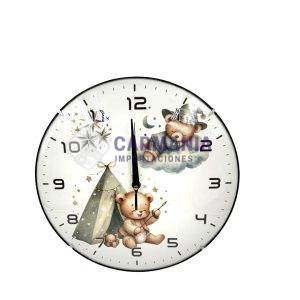 RELOJ DE PARED REDONDO OSOS 30CM G-9022